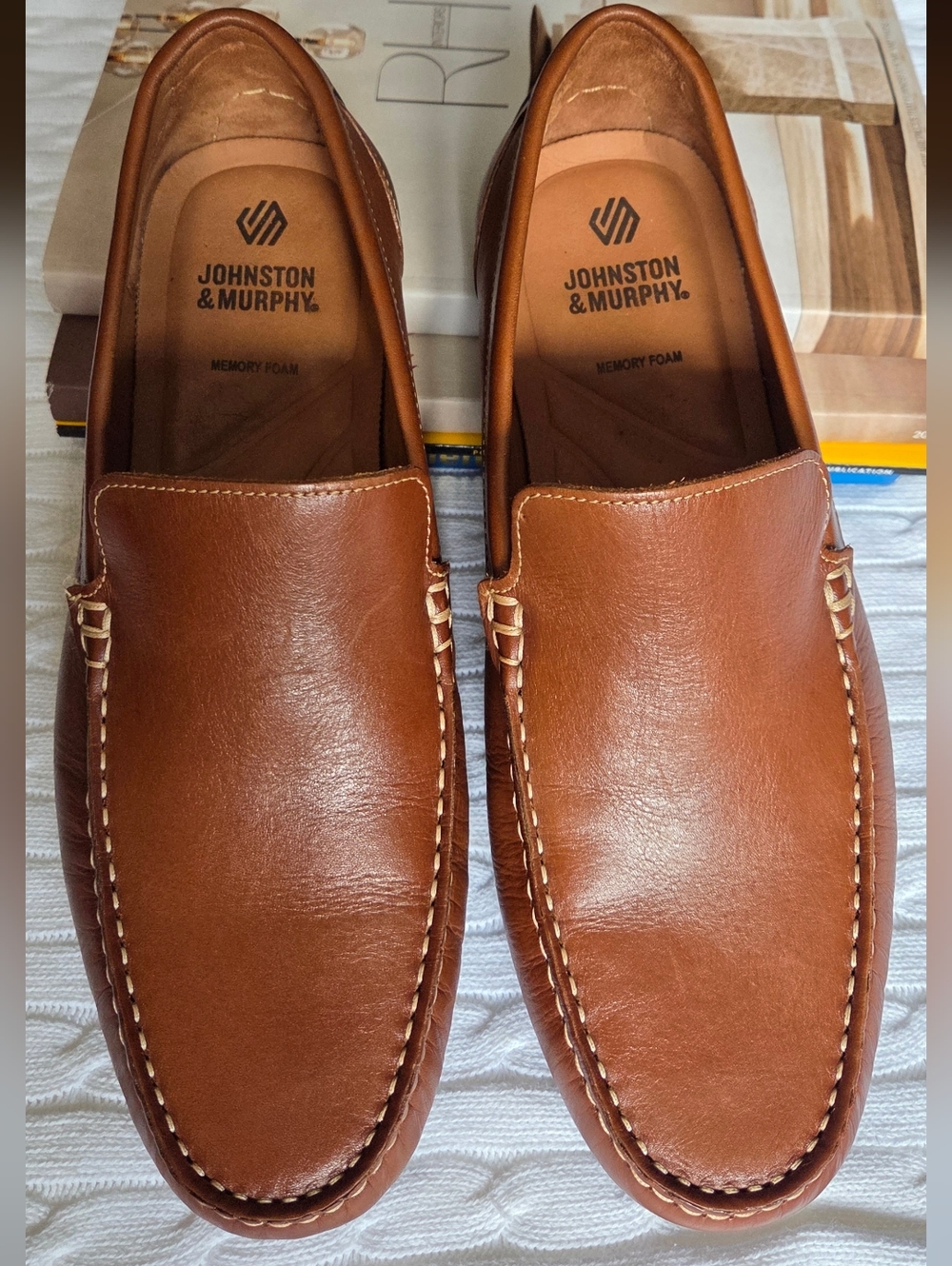 Johnston & Murphy BECK VENETIAN Tan Full Grain Color (MEN)